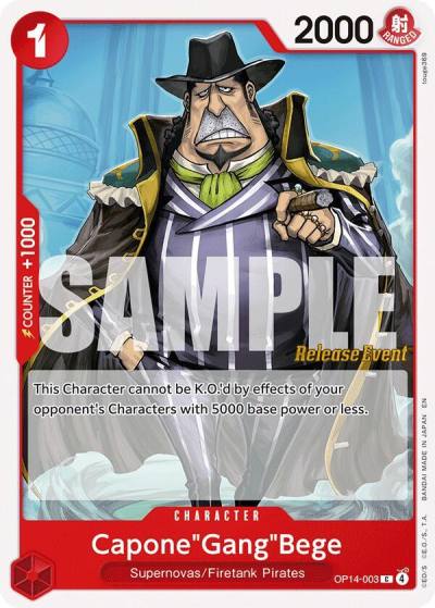 Capone"Gang"Bege OP14-003 The Azure Sea's Seven Release Event Cards Card