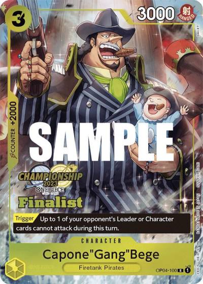 Capone"Gang"Bege (CS 2023 Top Players Pack) [Finalist] OP04-100 One Piece Promotion Cards Card