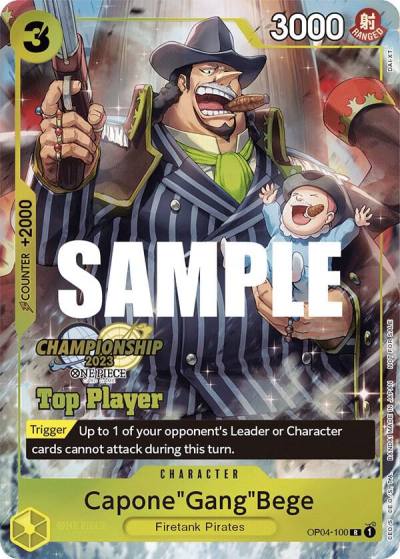 Capone"Gang"Bege (CS 2023 Top Players Pack) OP04-100 One Piece Promotion Cards Card