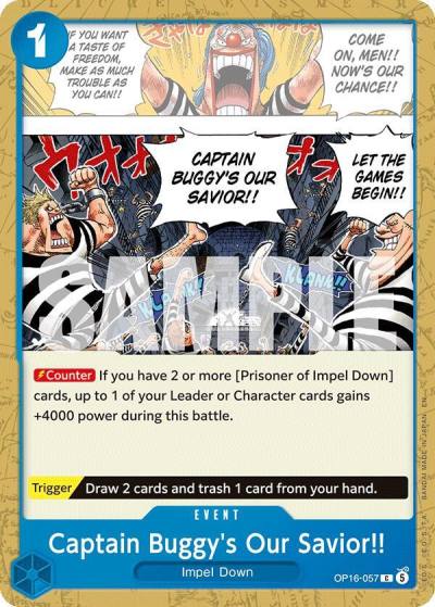 Captain Buggy's Our Savior!! OP16-057 The Time of Battle Card
