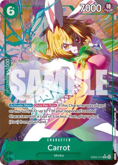 Carrot (Alternate Art) EB03-013 Extra Booster: One Piece Heroines Edition Card