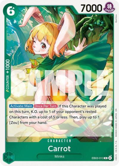 Carrot EB03-013 Extra Booster: One Piece Heroines Edition Card