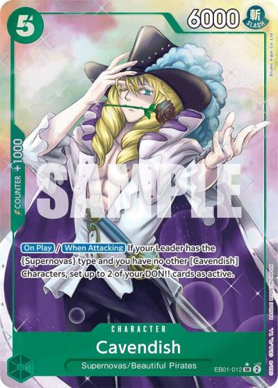 Cavendish (Alternate Art) EB01-012 Extra Booster: Memorial Collection Card
