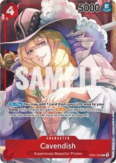 Cavendish (Box Topper) OP01-008 Romance Dawn Card