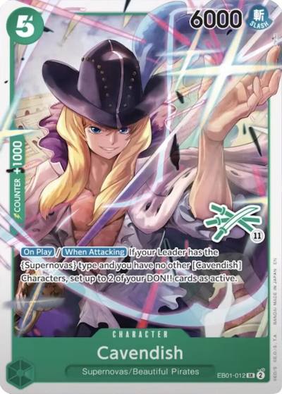 Cavendish (Zoro Deck) EB01-012 Learn Together Deck Set Card