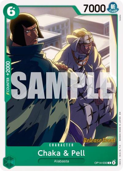 Chaka & Pell - OP14-030 OP14-030 The Azure Sea's Seven Release Event Cards Card