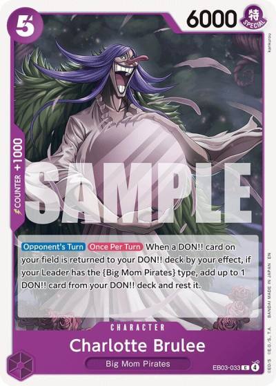 Charlotte Brulee EB03-033 Extra Booster: One Piece Heroines Edition Card