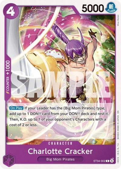Charlotte Cracker ST34-002 Starter Deck 34: PURPLE Charlotte Katakuri Card