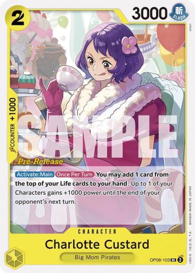 Charlotte Custard OP08-103 Two Legends Pre-Release Cards Card
