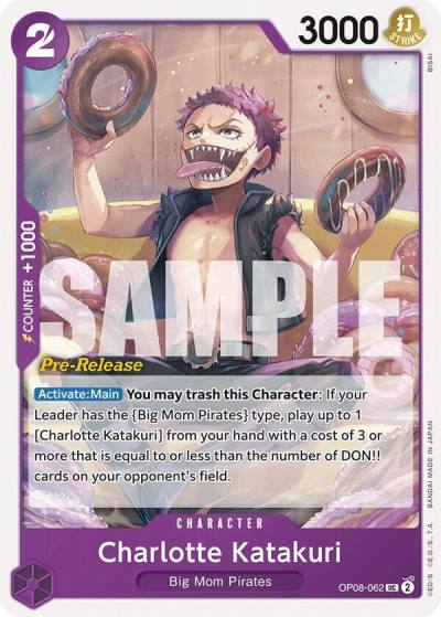 Charlotte Katakuri (062) OP08-062 Two Legends Pre-Release Cards Card