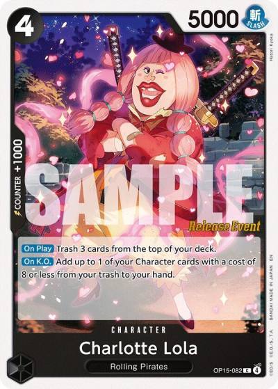 Charlotte Lola OP15-082 Adventure on Kami's Island Release Event Cards Card