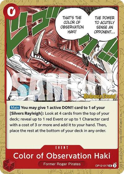 Color of Observation Haki OP12-017 Legacy of the Master Release Event Cards Card