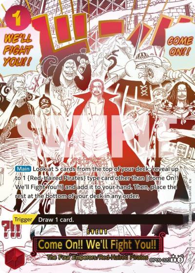 Come On!! We'll Fight You!! (Manga) OP09-020 Premium Booster -The Best- Vol. 2 Card