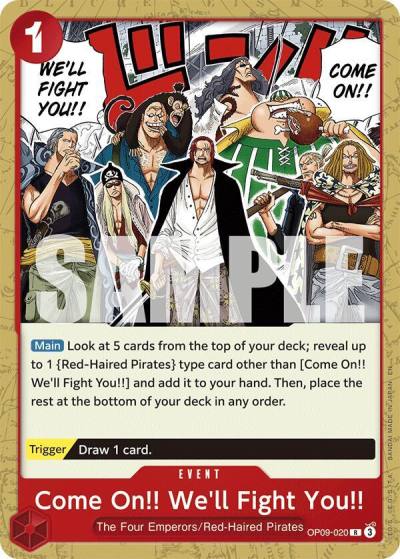 Come On!! We'll Fight You!! (Reprint) OP09-020 Starter Deck 23: RED Shanks Card