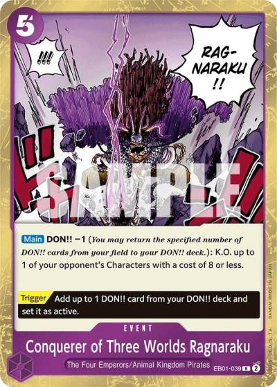 Conquerer of Three Worlds Ragnaraku EB01-039 Extra Booster: Memorial Collection Card