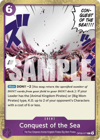Conquest of the Sea OP08-077 Two Legends Card