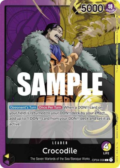 Crocodile (058) OP04-058 Kingdoms of Intrigue Card