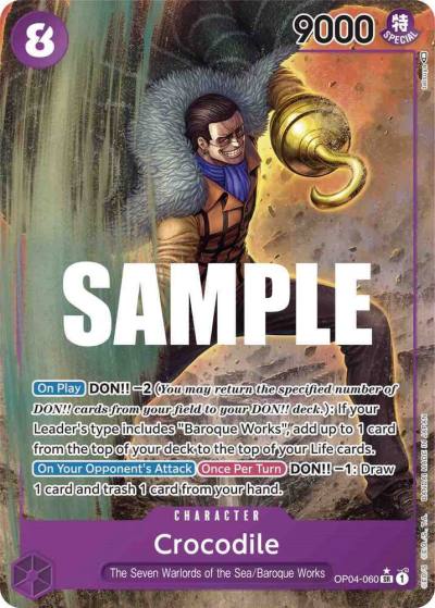 Crocodile (060) (Alternate Art) OP04-060 Kingdoms of Intrigue Card