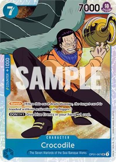 Crocodile (067) OP01-067 Romance Dawn Card