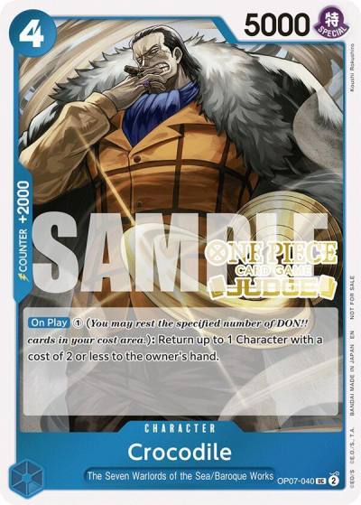 Crocodile (Judge Pack Vol. 6) OP07-040 One Piece Promotion Cards Card