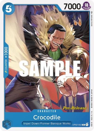 Crocodile OP02-053 Paramount War Pre-Release Cards Card