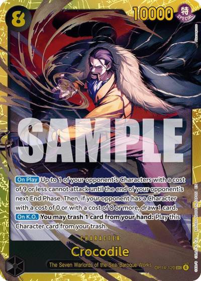 Crocodile - OP14-120 OP14-120 The Azure Sea's Seven Card