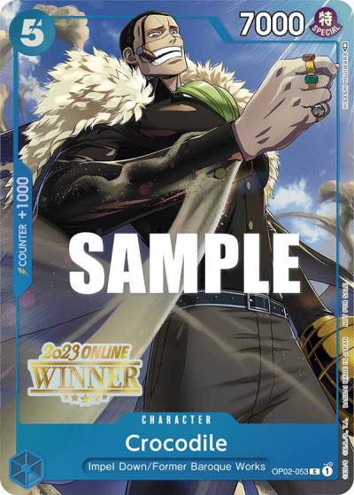Crocodile (Online Regional 2023) [Winner] OP02-053 One Piece Promotion Cards Card
