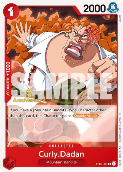 Curly.Dadan OP13-009 Carrying On His Will: 3rd Anniversary Tournament Cards Card