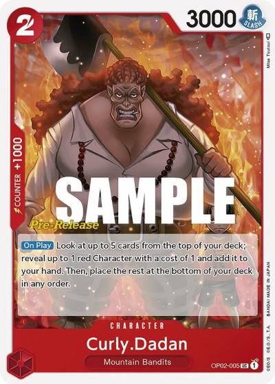 Curly.Dadan OP02-005 Paramount War Pre-Release Cards Card