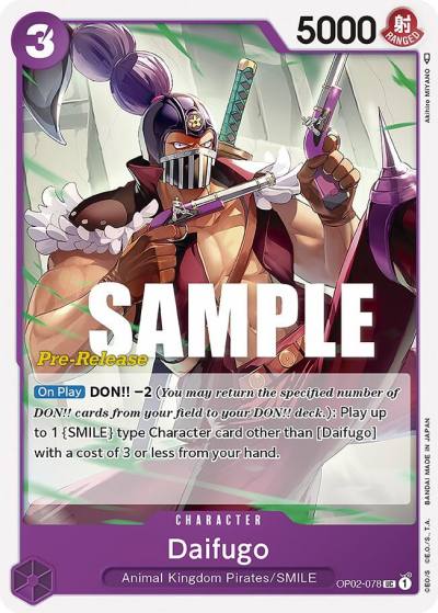 Daifugo OP02-078 Paramount War Pre-Release Cards Card