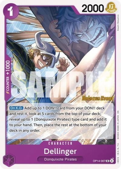 Dellinger OP14-067 The Azure Sea's Seven Release Event Cards Card