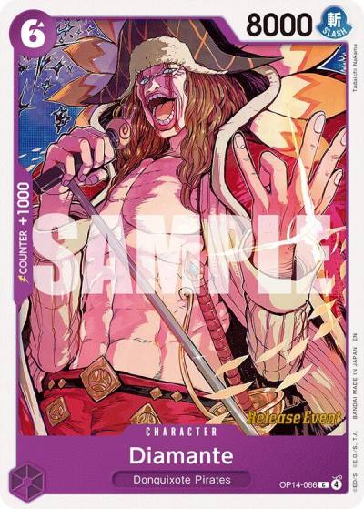 Diamante OP14-066 The Azure Sea's Seven Release Event Cards Card
