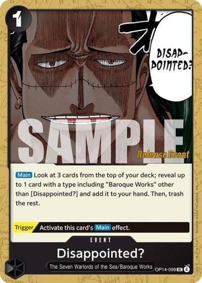 Disappointed? OP14-099 The Azure Sea's Seven Release Event Cards Card