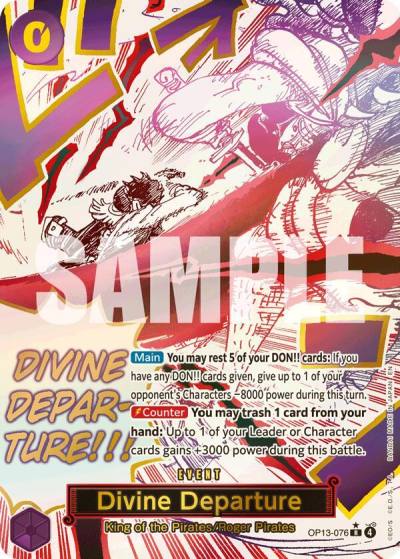 Divine Departure (Alternate Art) OP13-076 Carrying On His Will Card