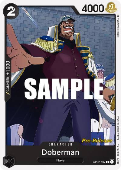 Doberman OP02-107 Paramount War Pre-Release Cards Card