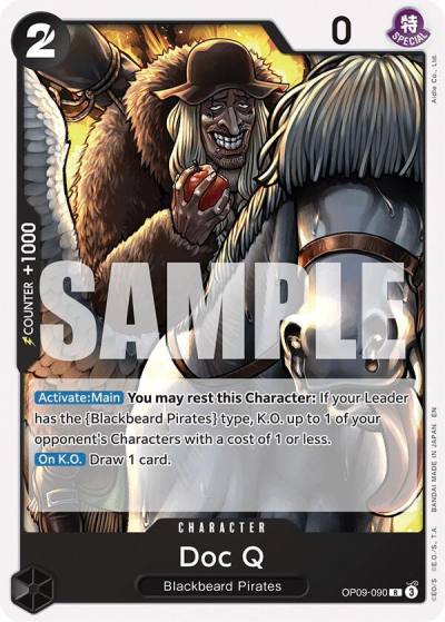 Doc Q (Reprint) OP09-090 Starter Deck 27: BLACK Marshall.D.Teach Card