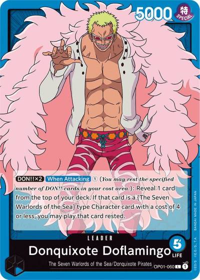 Donquixote Doflamingo (060) OP01-060 Romance Dawn Card