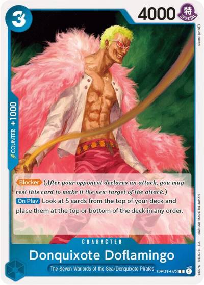 Donquixote Doflamingo (073) OP01-073 Romance Dawn Card
