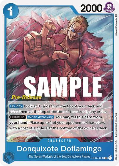 Donquixote Doflamingo OP02-056 Paramount War Pre-Release Cards Card
