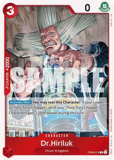 Dr.Hiriluk OP08-016 Two Legends Card