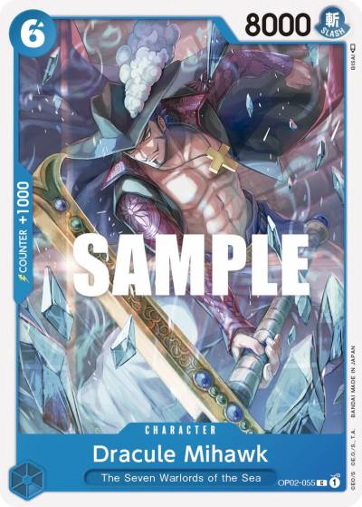 Dracule Mihawk OP02-055 Paramount War Card