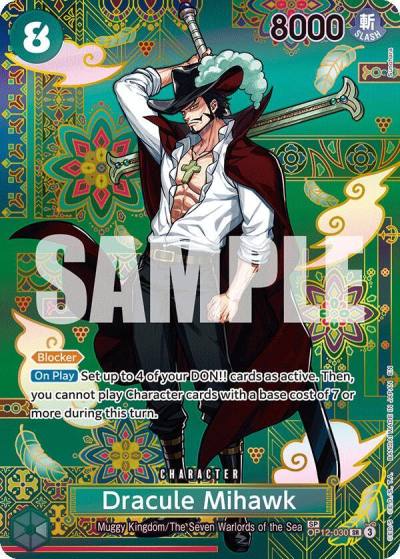 Dracule Mihawk - OP12-030 (SP) OP12-030 The Azure Sea's Seven Card