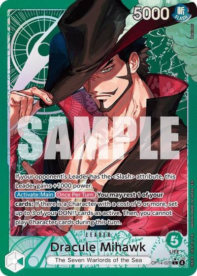 Dracule Mihawk - OP14-020 (Alternate Art) OP14-020 The Azure Sea's Seven Card