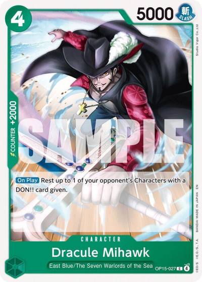 Dracule Mihawk OP15-027 Adventure on Kami's Island Card