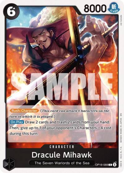 Dracule Mihawk OP16-089 The Time of Battle Card