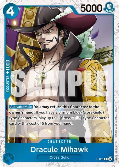 Dracule Mihawk - P-081 (Pirate Foil) P-081 Premium Booster -The Best- Vol. 2 Card