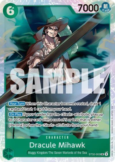 Dracule Mihawk ST32-003 Starter Deck 32: GREEN Roronoa Zoro Card