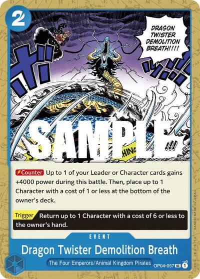 Dragon Twister Demolition Breath OP04-057 Kingdoms of Intrigue Card