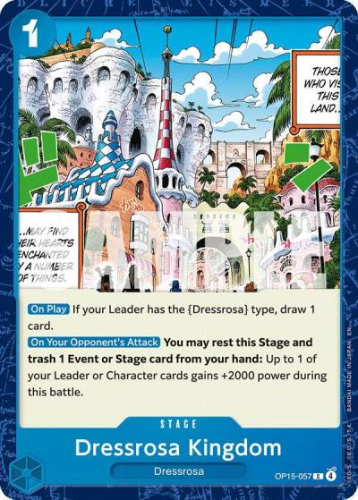 Dressrosa Kingdom OP15-057 Adventure on Kami's Island Card
