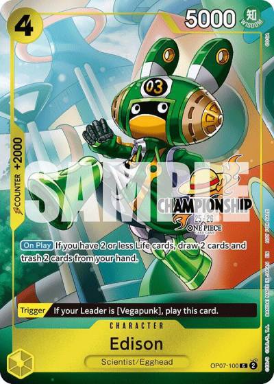 Edison (CS 25-26 Celebration Pack) OP07-100 One Piece Promotion Cards Card